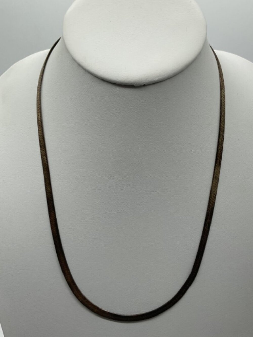 Vtg Sterling Silver .925 Solid 5mm Herringbone Necklace 24" Length, 20 grams